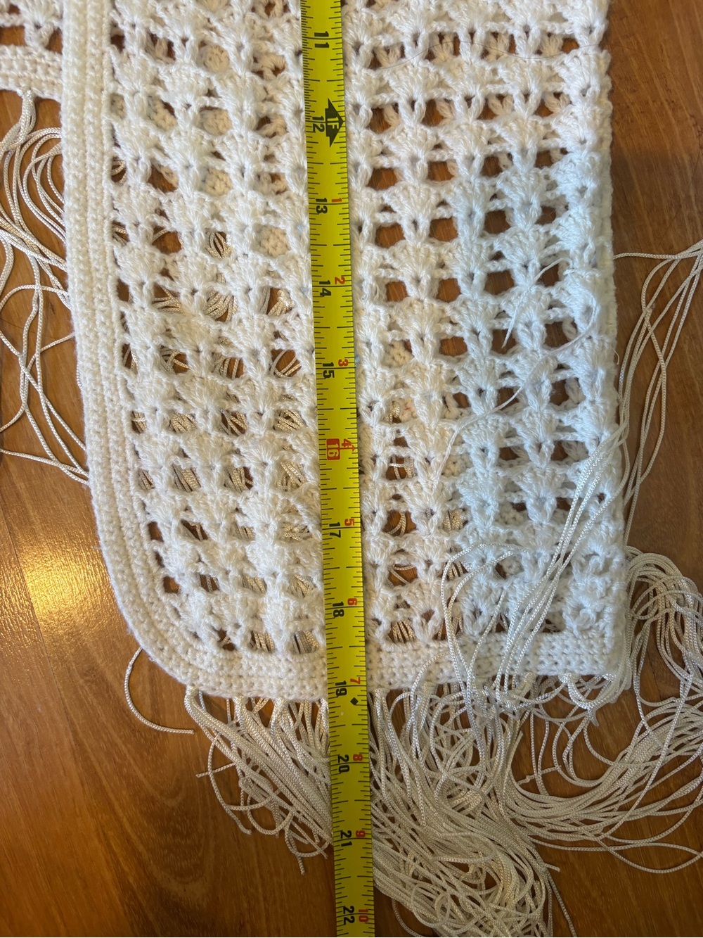 Crochet Fringe Vest in White - Picture 4 of 4
